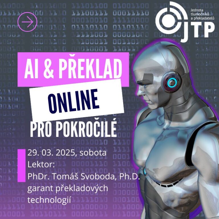 Umělá inteligence a překlad  – celodenní kurz pro mírně pokročilé uživatele