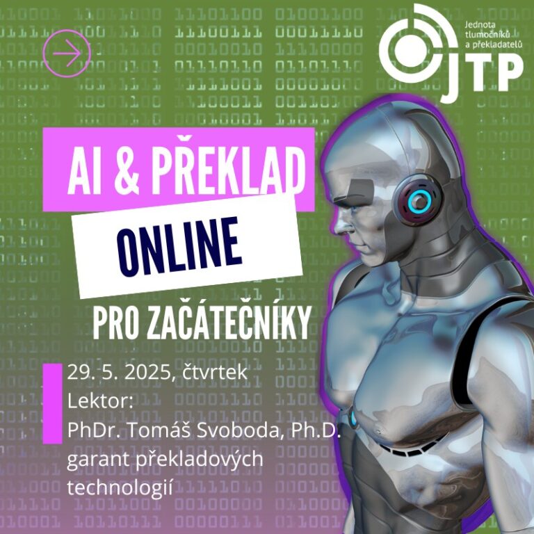 Umělá inteligence a překlad – pro začátečníky – ONLINE celodenní kurz