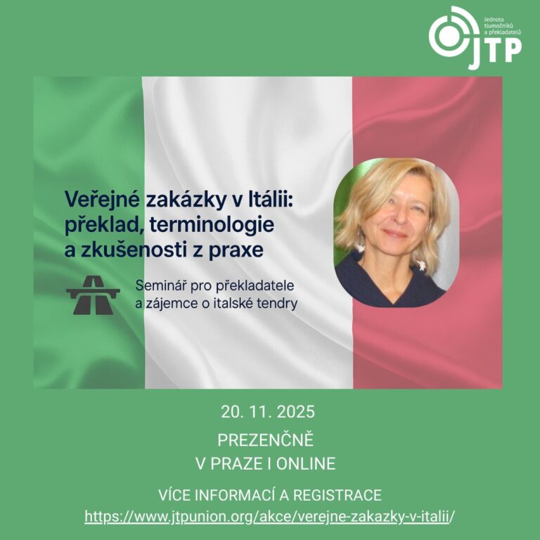 Veřejné zakázky v Itálii: překlad, terminologie a zkušenosti z praxe